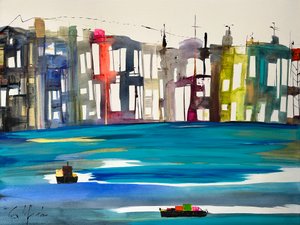 Een dag uit het leven (schilderij) door Gisela Gaffoglio