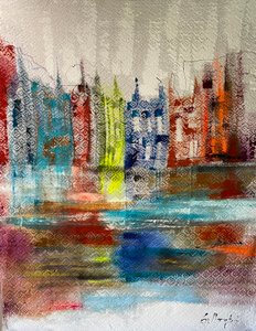 In de beschutting van de stad (schilderij) door Gisela Gaffoglio