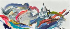 Vechten tegen de elementen (schilderij)