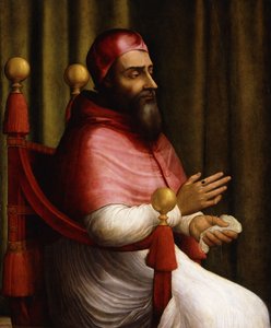 Portret van paus Clemens VII, zittend driekwart lengte