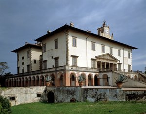 Gevel van Villa Medicea van Poggio a Caiano