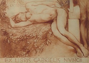 Ex Libris kaart voor Gabriel d