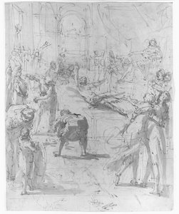 Martelaarschap van St. Laurentius door Giulio Benso