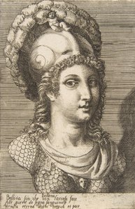Buste van Bellona, ca. 1531-76 door Giulio Bonasone