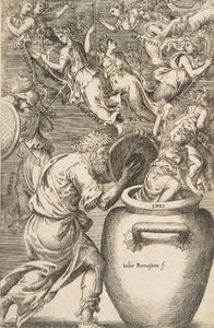 Epimetheus opent de doos van Pandora