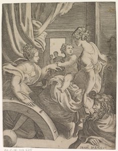 Mystieke huwelijk van de heilige Catharina door Giulio Bonasone