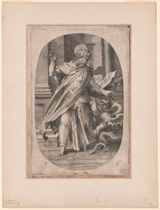 Sint Paulus Overwint de Adder door Giulio Bonasone