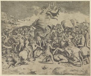 Slag bij de Milvische brug door Giulio Bonasone