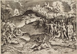 De triomf van de liefde, 1545 door Giulio Bonasone