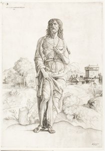 Sint Johannes de Doper door Giulio Campagnola