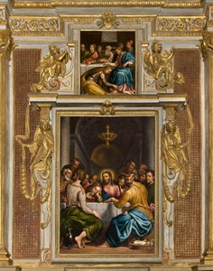 Kapel van het SS Sacramento, Tweede span noordzijde, Giulio Campi, Laatste Avondmaal 1569, Giulio Campi, Avondmaal in het huis van Simone 1569