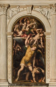 Noord Transept, Altaar van St. Michael de Aartsengel, Aartsengel Michael doodt het kwaad, Giulio Campi 1566