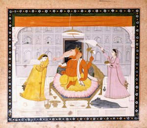 De aanbidding van Ganesh, ca. 1790 door Giulio Carlini