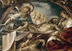 De Dode Christus met Engelen