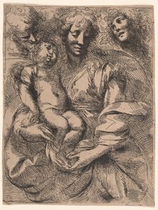 De Heilige Familie door Giulio Cesare Procaccini