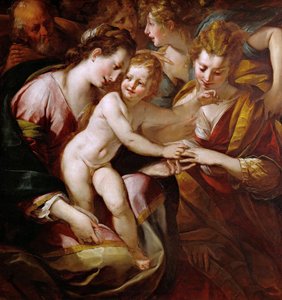 Het Mystieke Huwelijk van Sint Catharina, ca. 1616-1618 door Giulio Cesare Procaccini