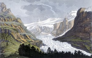 Gletsjer van Grindelwald in Zwitserland - in 