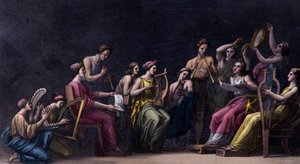 Multi-instrument concert, Oud Griekenland - in De oude en moderne kostuum, door Dr. Ferrario, Milaan