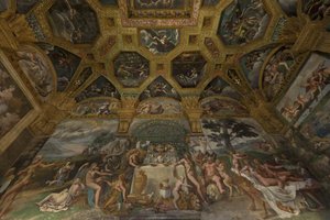 Fresco detail uit de Kamer van Amor en Psyche, 1526-1534 door Giulio Romano