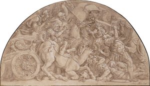 De Slag van de Horatii door Giulio Romano
