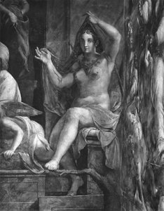 Waarheid, een van de twee Deugden rondom Paus Leo I de Grote (c.390-461) (detail)