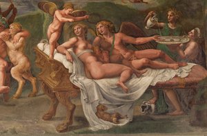 Bruiloftsfeest van Cupido en Psyche (detail)