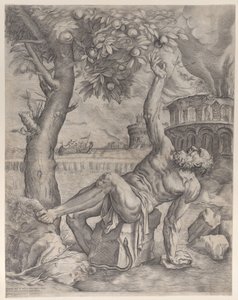 Tantalus door Giulio Sanuto