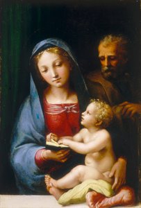 Heilige Familie door Giulio attr. to Romano