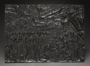 Aanbidding der Wijzen, ca. 1500-1525 door Giulio della Torre