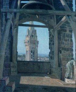 Toren van Palazzo del Podesta, door Giuseppe Abbati