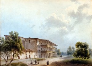 Milaan, de Simonetta Villa. Schilderij door Alinovi. Stendhal hernoemde Angela Pietragrua Lady Simonetta. Museo Milano, Milaan door Giuseppe Alinovi