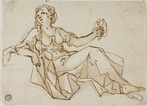 Allegorische figuur van matigheid door Giuseppe Antonio Caccioli