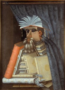 Portret van een bibliothecaris door Giuseppe Arcimboldo