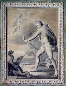 Apollon doodt de slang Python