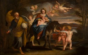 De vlucht naar Egypte door Giuseppe Badaracco