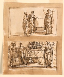 Sarcophaag en Allegorische Figuren
