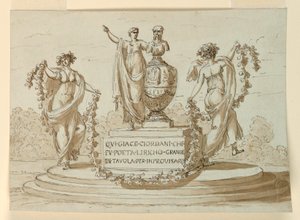 Grafmonument voor dichter Pietro Giodani door Giuseppe Barberi