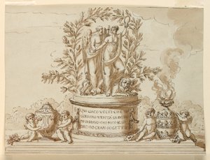 Grafmonument voor schrijver Vecei door Giuseppe Barberi