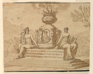 Grafmonument van de filosoof graaf Alessandro Verri door Giuseppe Barberi