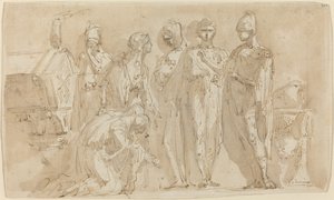 Coriolanus voor de Vrouwen van Rome door Giuseppe Bernardino Bison