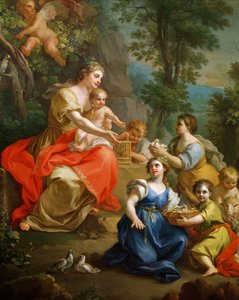 Allegorie van Onschuld, door Giuseppe Bonito (detail) door Giuseppe Bonito