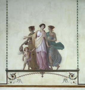 Allegorie van komedie, gerechtigheid en waarheid (fresco)