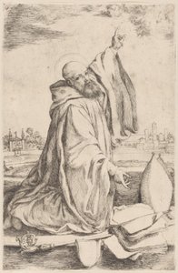 Een heilige bisschop van de Benedictijner orde door Giuseppe Caletti