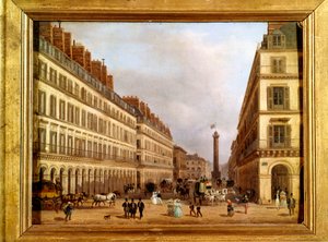 La rue Castiglione in Parijs in 1829 (schilderij)