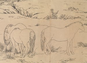Honderd paarden door Giuseppe Castiglione