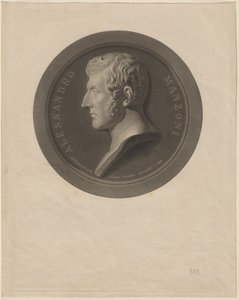 Alessandro Manzoni door Giuseppe Cornienti, after Gaetano Monti