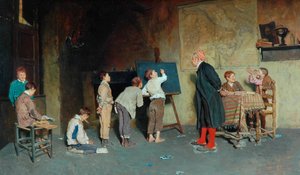 Een Italiaanse Dorpsschool door Giuseppe Costantini