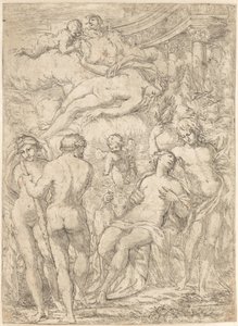 Allegorie met mythologische figuren door Giuseppe Diamantini