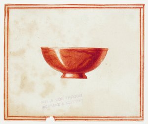 Kom van rood marmer
