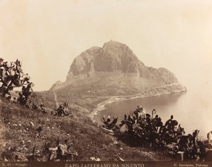Uitzicht op Capo Zafferano vanuit Solunto, Palermo